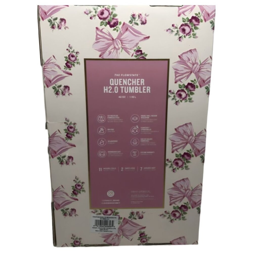 Stanley x LoveShackFancy Rosa Beaux Pink Quencher 40oz Tumbler New - Picture 5 of 5